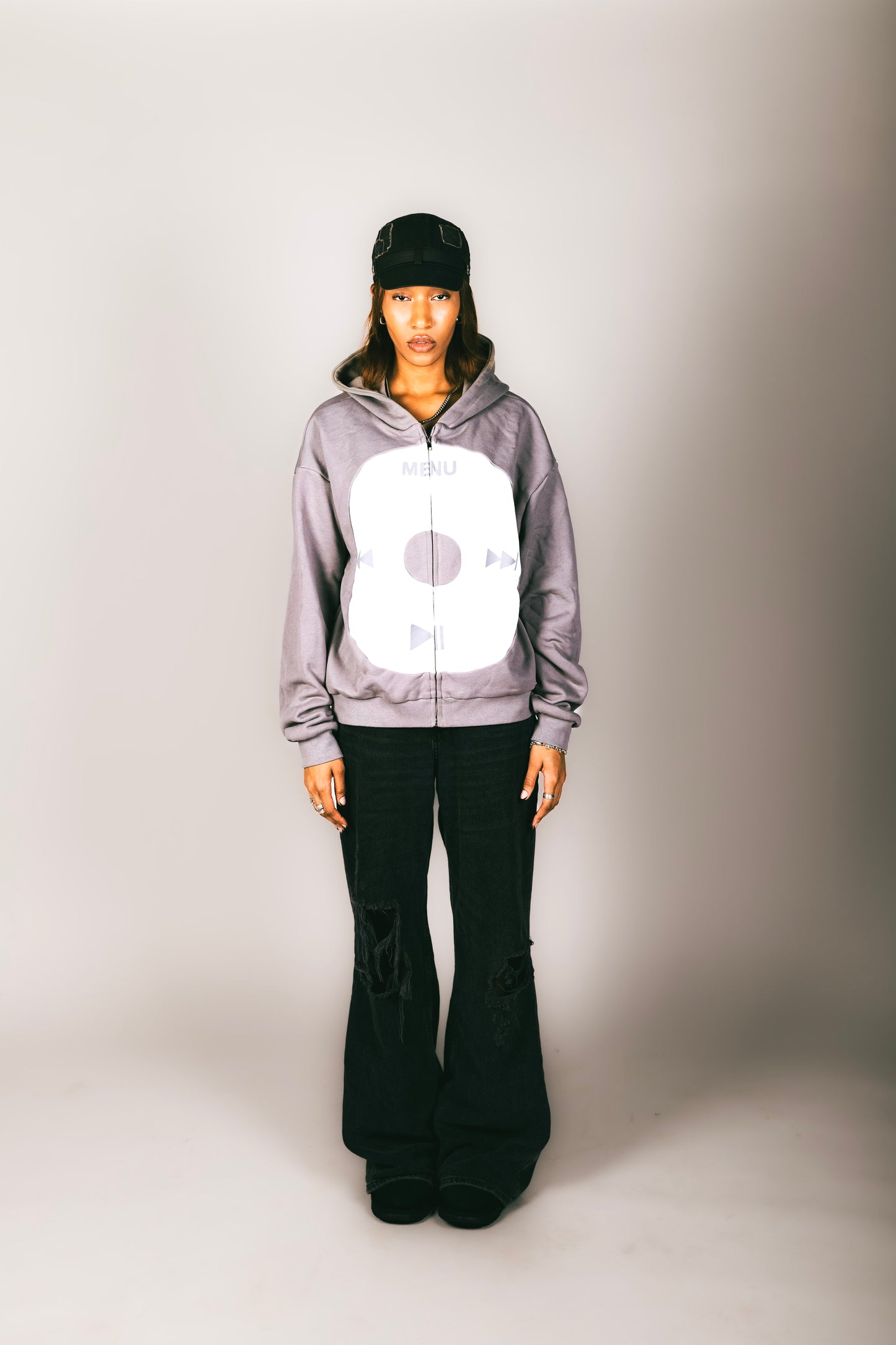 "ipod" zip up (grey)