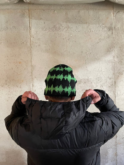 SOUNDWAVE BEANIE ( BLACK/GREEN )