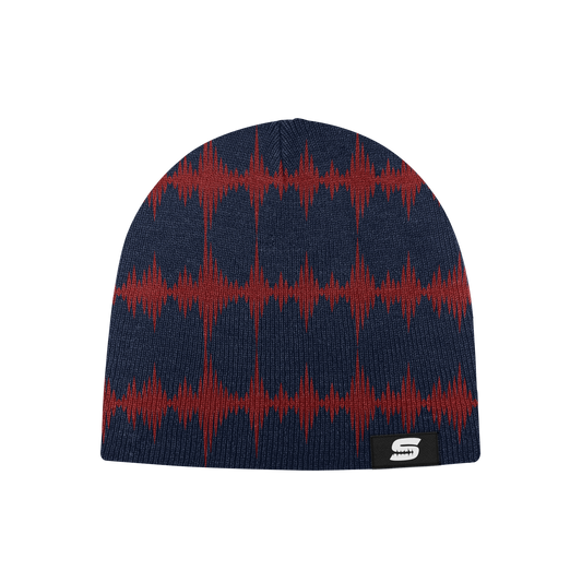 SOUNDWAVE BEANIE ( RED/BLUE )