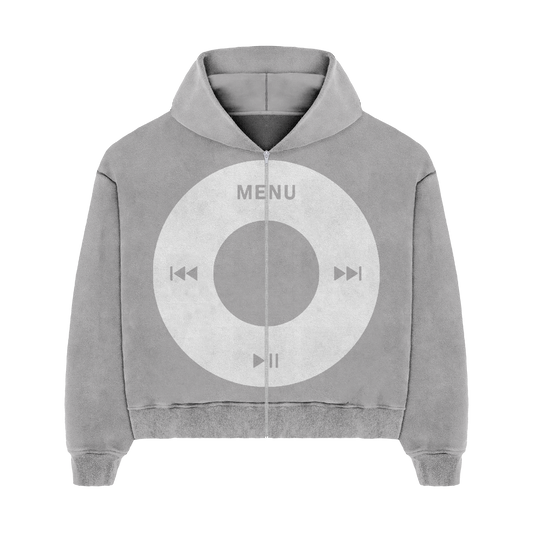 "ipod" zip up (grey)