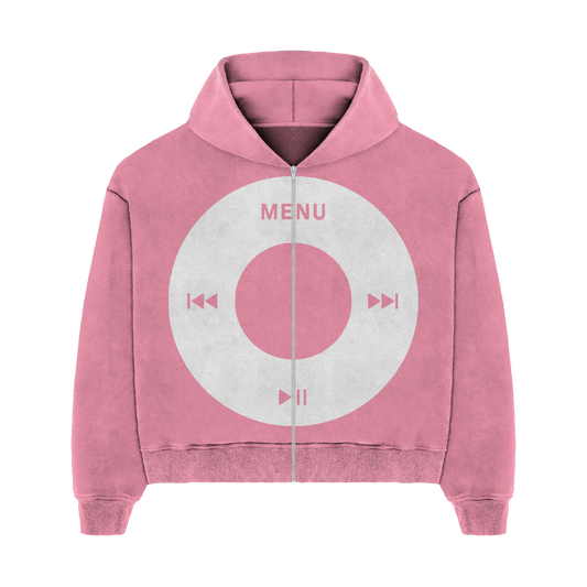 "Ipod" zip up (pink)