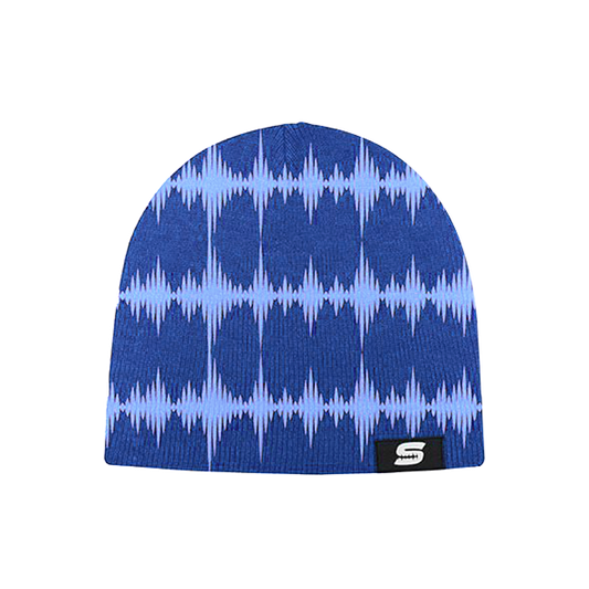 SOUNDWAVE BEANIE (BLUE TWO TONE)